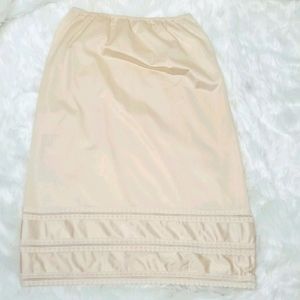 Vintage Sliperfection half slip lace cream women size S/M
